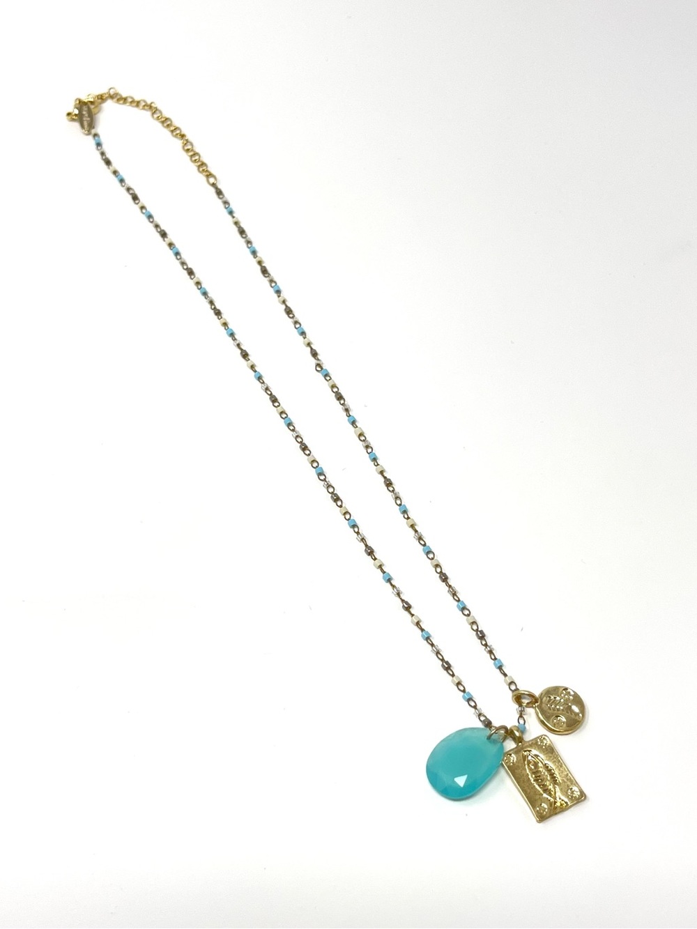 New Anthropologie x Serefina Bohemian Charm Necklace Gold - Picture 2 of 5
